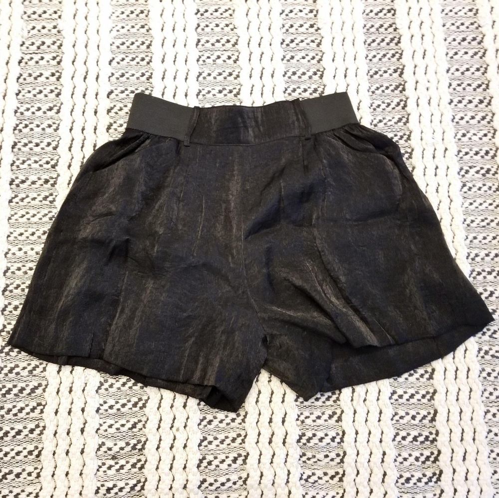 JENNIFER LOPEZ Satin Black Dress Shorts